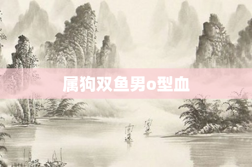 属狗双鱼男o型血
