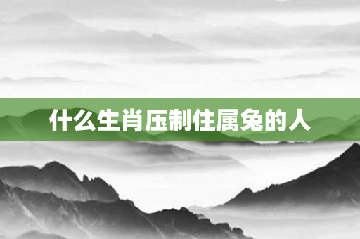 什么生肖压制住属兔的人