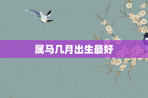 属马几月出生更好