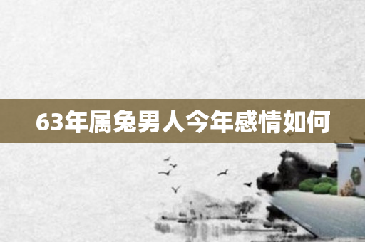 63年属兔男人今年感情如何
