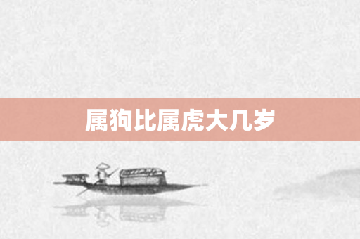 属狗比属虎大几岁