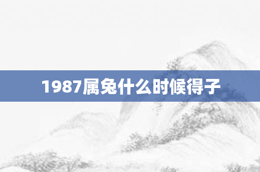 1987属兔什么时候得子