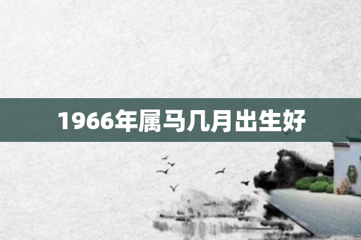 1966年属马几月出生好