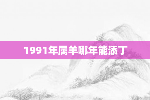1991年属羊哪年能添丁
