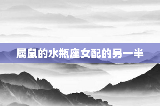 属鼠的水瓶座女配的另一半