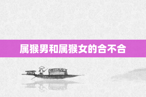 属猴男和属猴女的合不合