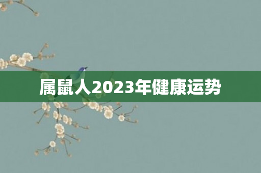 属鼠人2023年健康运势