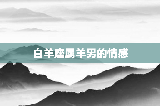白羊座属羊男的情感