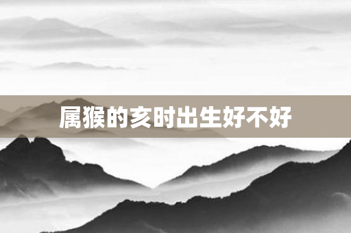 属猴的亥时出生好不好