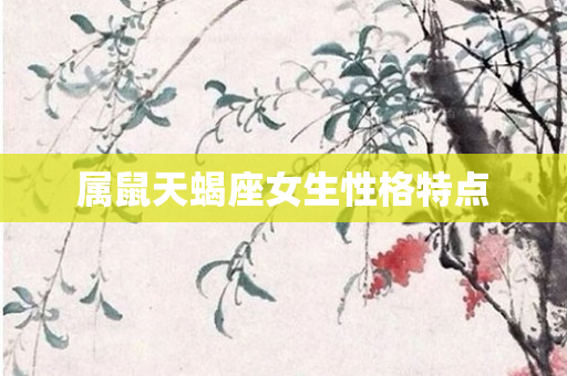 属鼠天蝎座女生性格特点