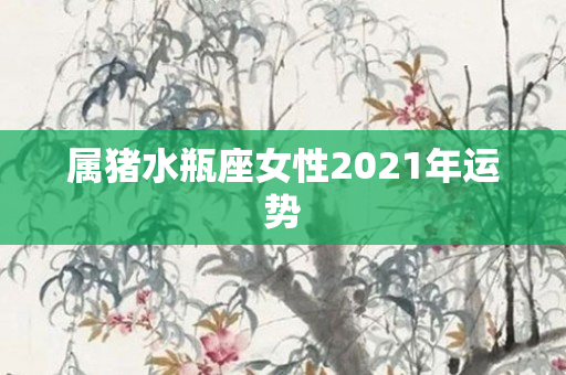 属猪水瓶座女性2021年运势