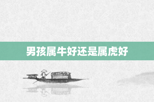 男孩属牛好还是属虎好