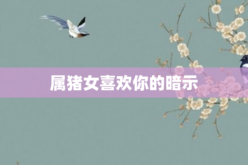 属猪女喜欢你的暗示