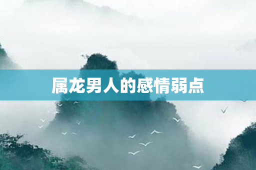 属龙男人的感情弱点