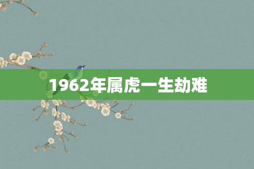 1962年属虎一生劫难