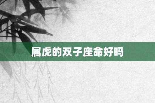 属虎的双子座命好吗