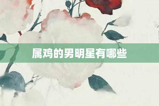 属鸡的男明星有哪些