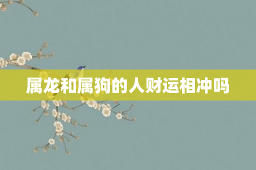 属龙和属狗的人财运相冲吗