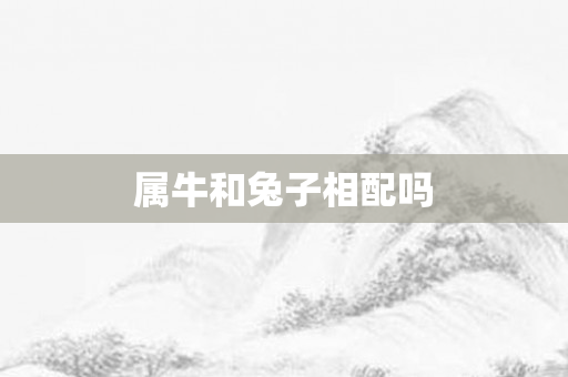 属牛和兔子相配吗
