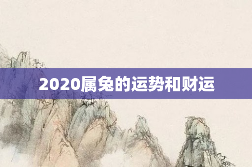 2020属兔的运势和财运