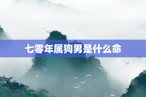 七零年属狗男是什么命