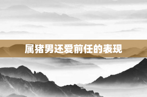 属猪男还爱前任的表现