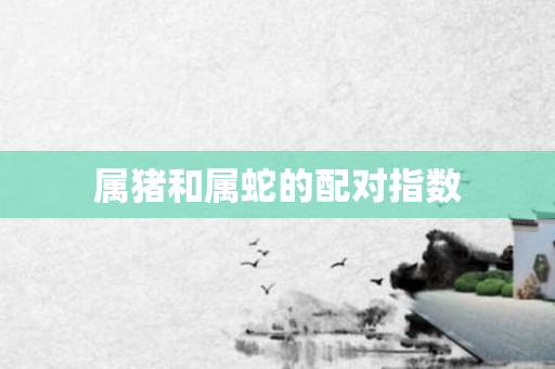 属猪和属蛇的配对指数