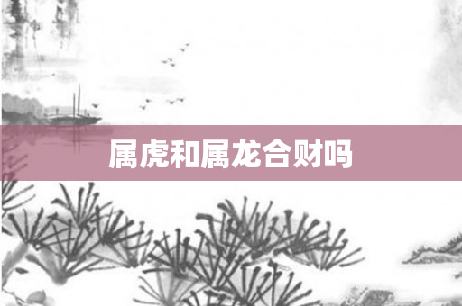 属虎和属龙合财吗