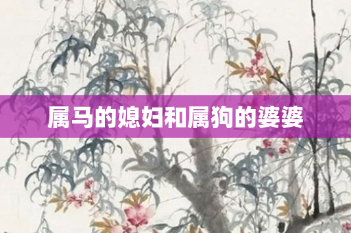 属马的媳妇和属狗的婆婆