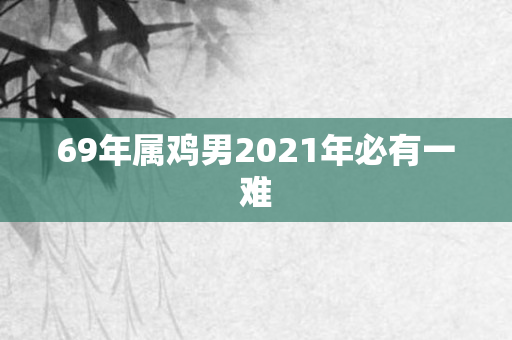 69年属鸡男2021年必有一难