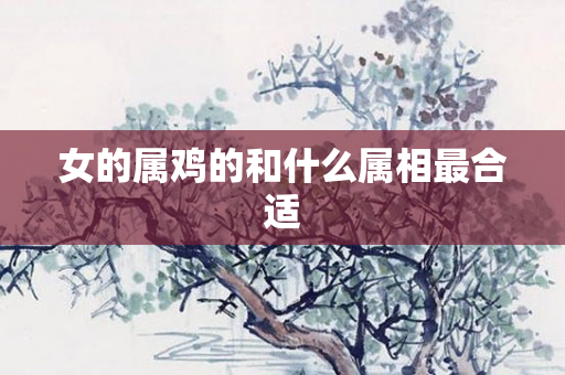 女的属鸡的和什么属相最合适