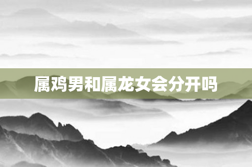 属鸡男和属龙女会分开吗