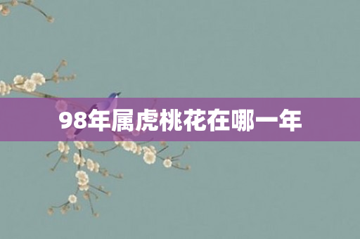98年属虎桃花在哪一年