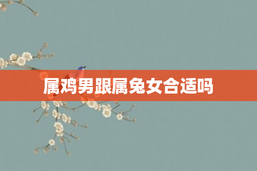 属鸡男跟属兔女合适吗