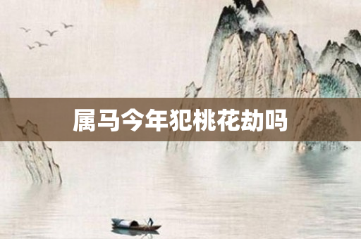 属马今年犯桃花劫吗